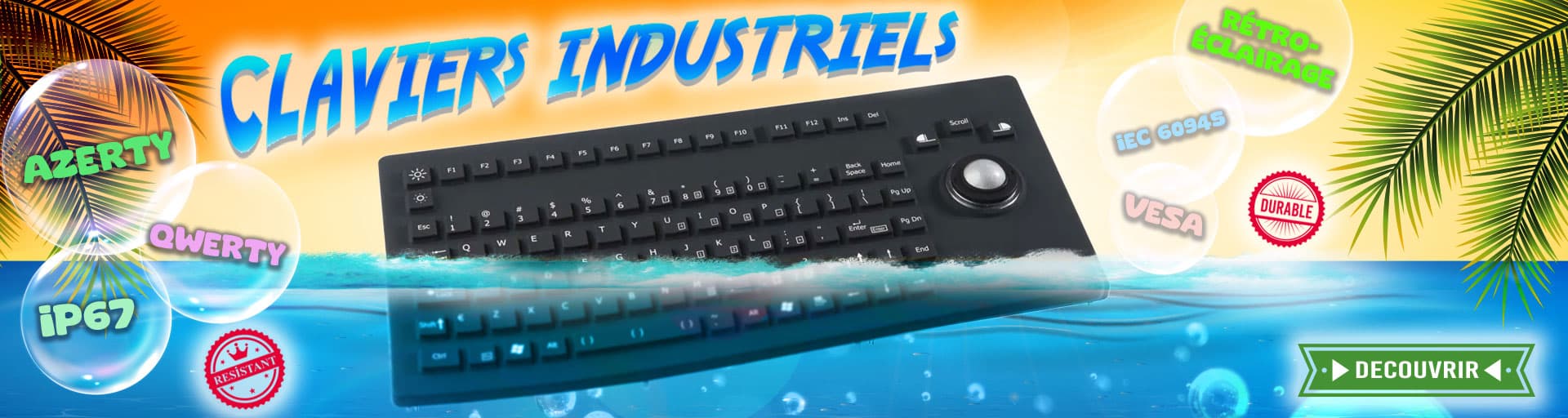 Découvrez notre gamme de claviers industriels durables et étanches !