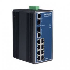 EKI-7629CI-AE Switch Rail DIN industriel 8 ports + 2 FO SFP Gb Combo -40 +75°C