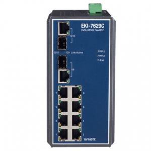 EKI-7629C-AE Switch Rail DIN industriel 8 ports + 2 FO SFP Combo