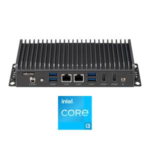 PC fanless pour l'Edge équipé d'un processeur Intel Core i3-N305 TPM 2.0 x2 LAN & x1 Port RS-232