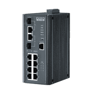 EKI-7710G-2CPI-AE Switch Rail DIN industriel 8 x Gb POE + 2 x combo Gb Managé -40°C 75°C