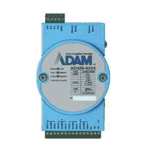 ADAM-6224-AE Module ADAM Entrée/Sortie sur MobusTCP, 4 canaux Isolated Analog Output