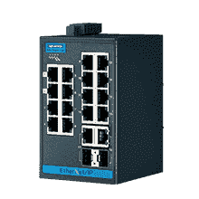 EKI-5626CI-EI-AE Switch Rail DIN industriel ProView 16 ports FE + 2 Gigabits -40°C 75°C