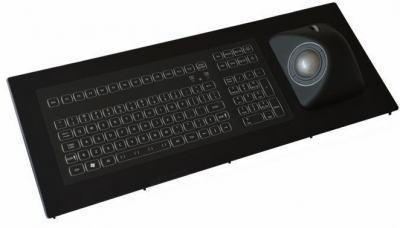 KSME103B0001-W-MC1 Clavier marine IEC-60945 IP67 avec trackball rétro-éclairé encastrable USB QWERTY