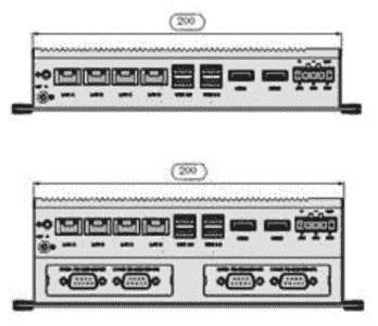 UNO-2484G-6331AE PC industriel fanless à processeur i3-6100U, 8G RAM w/4xLAN,4xCOM,1xmPCIe