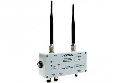 WLg-ABOARD-N Point d'accès, bridge WiFi et répéteur WDS (802.11a/b/g/h), boîtier durci, 2 ports Ethernet, 2 antennes