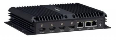 NISE70-T01 PC Fanless Celeron, 4xHDMI, 4 x USB, 3 x LAN, 2 x COM