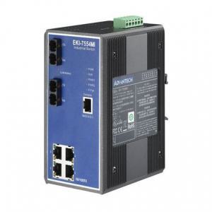EKI-7554MI-AE Switch Rail DIN industriel 4 ports + 2 FO MM managé -40°C +75°C