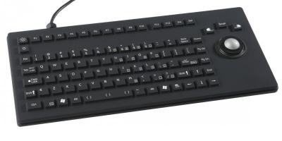 RKCT92S1USB-WLED Clavier trackball rétro-éclairé VESA 75 en caoutchouc avec boule de 25mm 92 touches IP67 USB QWERTY