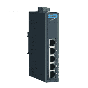 Switch Rail DIN industriel 5 ports Ethernet Gigabit en boîtier métallique et alimentation redondante