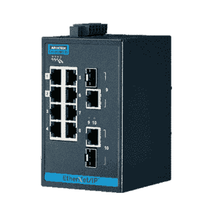 Switch Rail DIN industriel ProView 8 ports FE + 2 1000Mbps