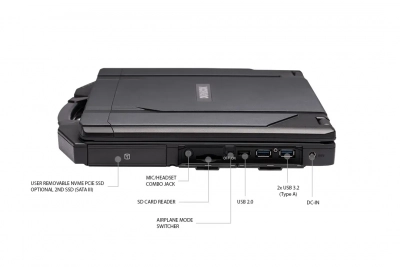 S14I-V2 PC portable durci 14", i5, 8Go DDR4, 256Go NVMe, Windows 10 Pro, Wifi 6, BT, 3xUSB, RJ45, VGA, HDMI, COM, Lecteur SD