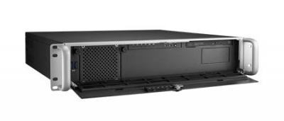 ACP-2020MB-50RE Châssis 2U pour PC rack 19" profondeur 398mm seulement avec alimentation redondante 2x500W