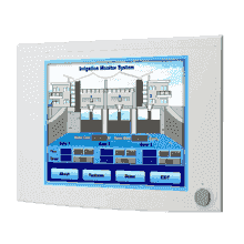 Ecran industriel tactile, 17" tactile résistif VGA + DVI