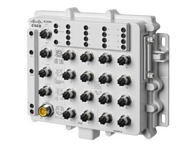 Switch ethernet 18 ports, 16 ports PoE+ et 2 ports gigabit étanche IP67 connectique M12, Administrable L2