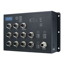 EKI-9510E-2GML-AE Switch ethernet EN50155 Administrable avec 8 ports 10/100Mbps + 2 ports 10/100/1000Mbps format M12, 24/48V