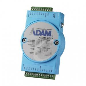 ADAM-6024-A1E Module ADAM Entrée/Sortie sur Ethernet Modbus TCP, 12 canaux Isolated Universal I/O Module