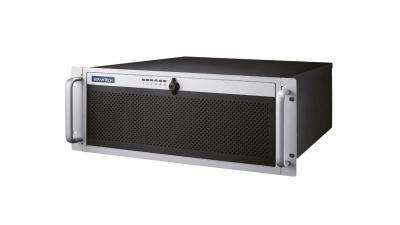 Châssis rackable 4U dimensionné pour les cartes SHB/SBC ATX/MicroATX avec 4 plateaux extractibles hot-swap