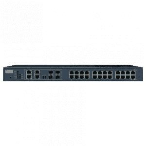 Switch Rack industriel 24 ports Gb + 4 Combo POE Managé -40°C +75°C