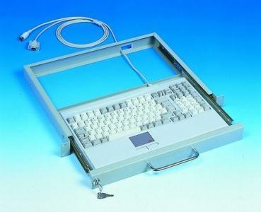Clavier touchpad industriel en rack 19" PS/2 UK