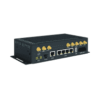 Routeur 5G industriel, 5 ports ethernet dont 4 PoE, 1 x SFP, RS232, RS485, CAN, GPS, 2 x SIM et WiFi (-40 à +60 °C)