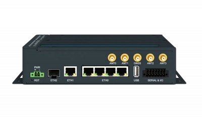 ICR-4453S Routeur 5G industriel avec 5 ports ethernet et compatible PoE 2 x SIM + 1 eSIM