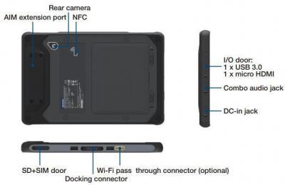 AIM-68CT-C3101000 Tablette durcie 10" Android 6.0 WIFI BT NFC 4GB RAM 64GB SSD