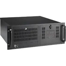 Rack 4U silencieux avec accès façade avant sécurisée avec alarme sonore et visuelle avec alimentation 300W Fond de panier