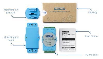 ADAM-4017+-CE Module ADAM 8 entrées analogiques paramétrables voie par voie compatible Modbus