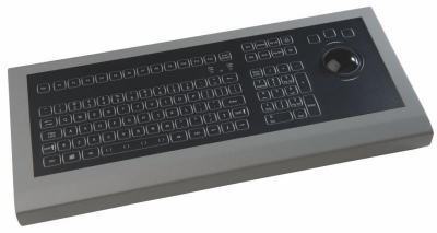 KSML106S1USB-WLED Clavier industriel pour table IP65 LED trackball 50mm USB ou PS/2 QWERTY