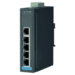 EKI-2525-BE Switch rail DIN industriel 5 ports Ethernet 10/100 Mbps en boîtier métallique et alimentation redondante