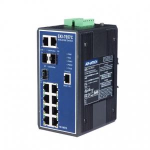 EKI-7657C-AE Switch Rail DIN industriel 7 ports + 3 x 1Gb Managé