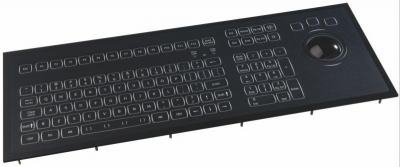 KSML106B0001-W-MC1 Clavier industriel étanche IP65, encastrable , rétroéclairé, norme IEC-60945, avec Trackball et pavé numérique, interface USB, langue US / Qwerty