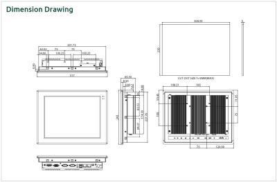 APPC1245T-B Panel PC 12,1" TFT XGA plat IP65 équipé d'un processeur Intel Celeron J1900