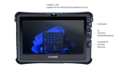 U11I-v3 Tablette duircie 11" étanche IP66 Windows 11, Processeur Intel iCore 12ème gen, autonomie 20h