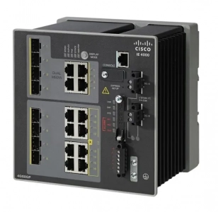 IE-4000-4GS8GP4G-E Switch ethernet durci 16 ports - 8 x RJ45 PoE 1Gbps, 4 x SFP 1Gbps et 4 x Combo uplinks 1Gbps Administrable