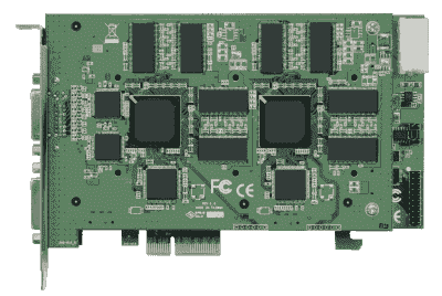 Carte industrielle d'acquisition vidéo, PCIEx4 16CH H.264 HW COMPRESSION VIDEO CARD