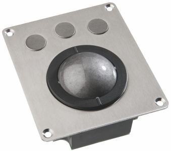 TSX50N8 Trackball industrielle / Trackball - montage en panneau / Trou de fixation M4 - Boule technologie laser de 50mm - Boutons IP68 - 100 x 116 x 40 mm - IP68
