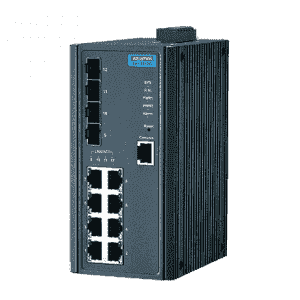 EKI-7712G-4FI-AE Switch Rail DIN industriel 8 x Gb + 4 x SFP Managé -40°C 75°C