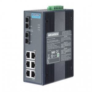 EKI-2728M-BE Switch Rail Din industriel 6 ports Gb + 2 FO MM non managé