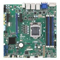 ASMB-587G4-00A1 Carte mère industrielle microATX compatible Intel Xeon et Processeur 10ème gén + 4 x DDR4, 3 x PCIe, 6 x USB 3.2, 5 x SATA 3, 4 x LAN et IPMI