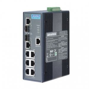 EKI-2748CI-AE Switch Rail DIN industriel 6 ports Gigabit + 2 combo Managé -40°C 75°C