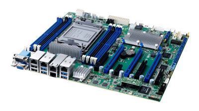 ASMB-816T2-00A1U Carte mère serveur ATX Intel Xeon Scalable, C621A, 4 x LAN, 8 x DDR4, 3 x PCIe x16,  IPMI