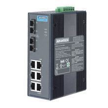 EKI-2728MI-AE Switch Rail DIN industriel 6 ports Gigabit + 2 Fibre MM -40°C 75°C