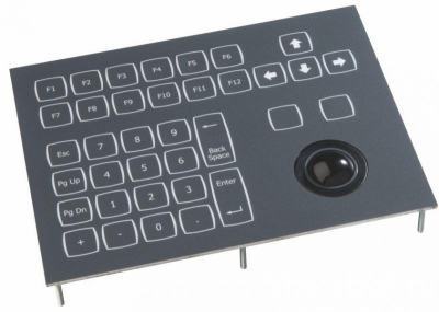 KSTC36F1USB Clavier trackball industriel compact à encastrer 36 touches IP65 Interface USB