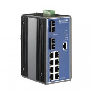 EKI-7559MI-AE Switch Rail DIN industriel 8 ports + 2 FO MM managé -40°C +75°C