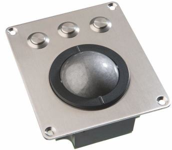 TSX50N2 Trackball industrielle / Trackball - montage en panneau / Trou de fixation M4 - Boule technologie laser de 50mm - Boutons IP65 - 100 x 116 x 40 mm - IP65