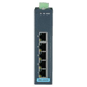 EKI-2525I-LA-AE Switch Ethernet industriel non managé compact avec 5 ports Ethernet 100Mbps et alimentation basse tension