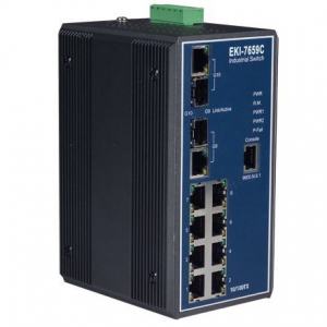 EKI-7659C-AE Switch Rail DIN industriel 8 ports + 2 x 1Gb Managé redondant