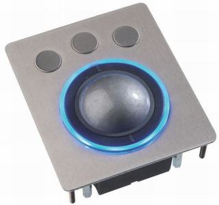 TCX50F8 Trackball industrielle montage en panneau 50mm de diamètre "Chameleon" - Rétro-éclairage avec haloRGB Etanchéité: IP68